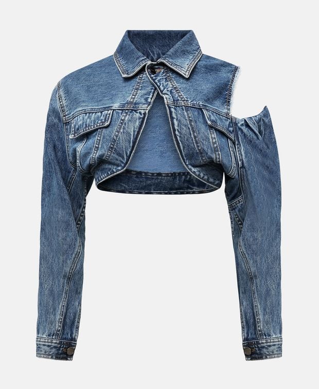 Jacquemus Cropped denim jacket Nimes Linon