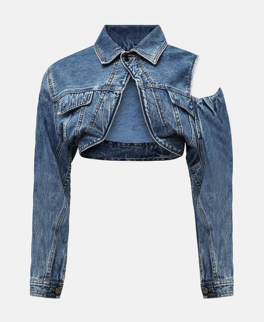 Jacquemus Cropped denim jacket Nimes Linon