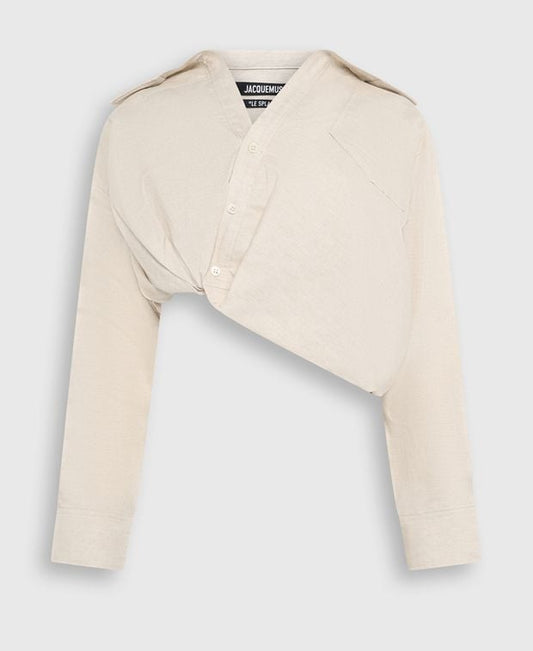 Jacquemus Linen-blend blouse Mejean
