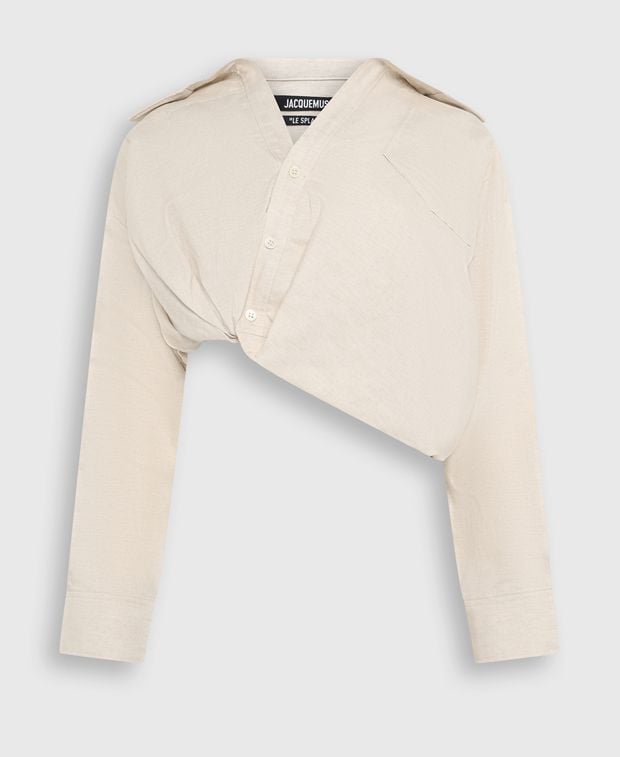 Jacquemus Linen-blend blouse Mejean