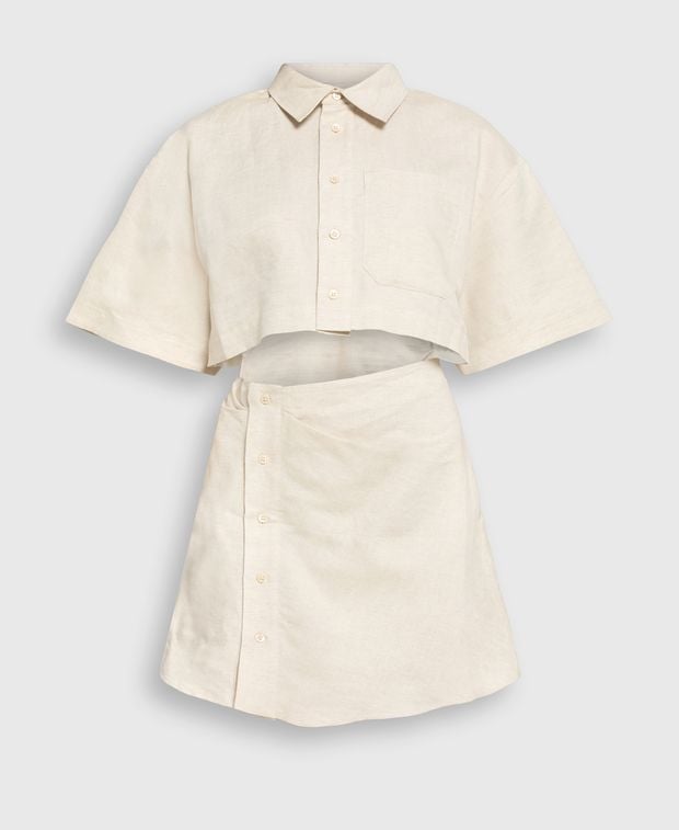 Jacquemus Linen-blend dress La Robe Arles