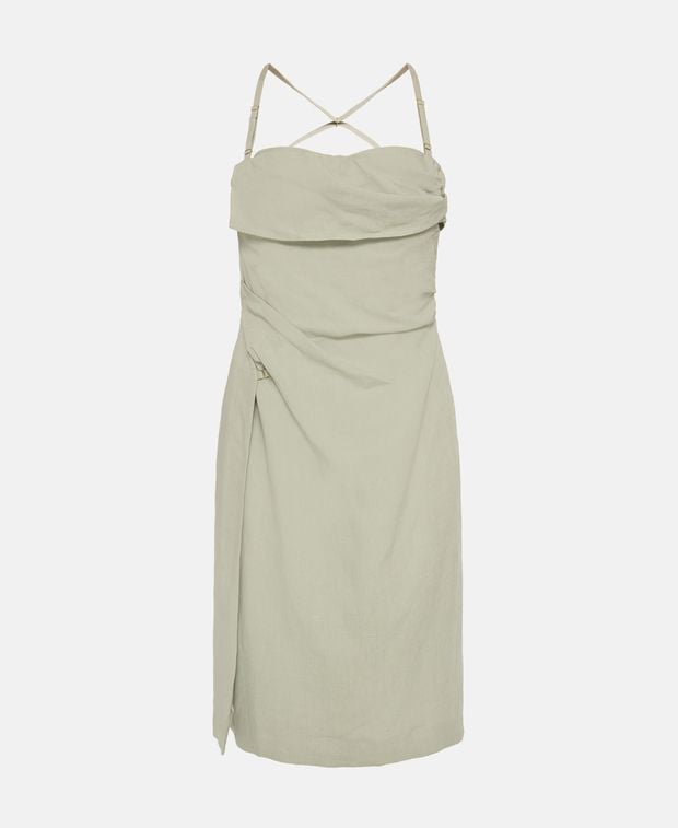 Jacquemus Linen-blend dress La Robe Laurier