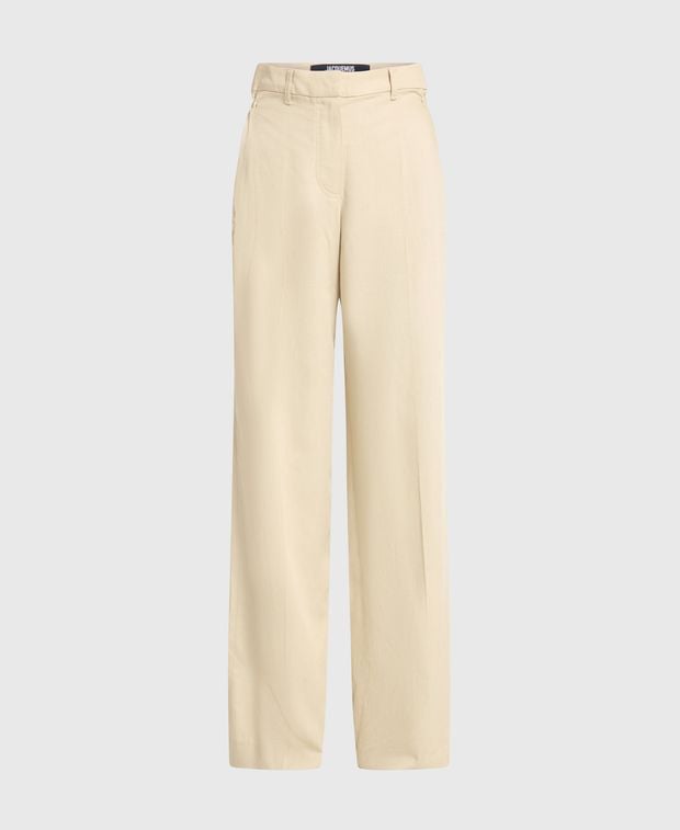 Jacquemus Linen-blend trousers Marino