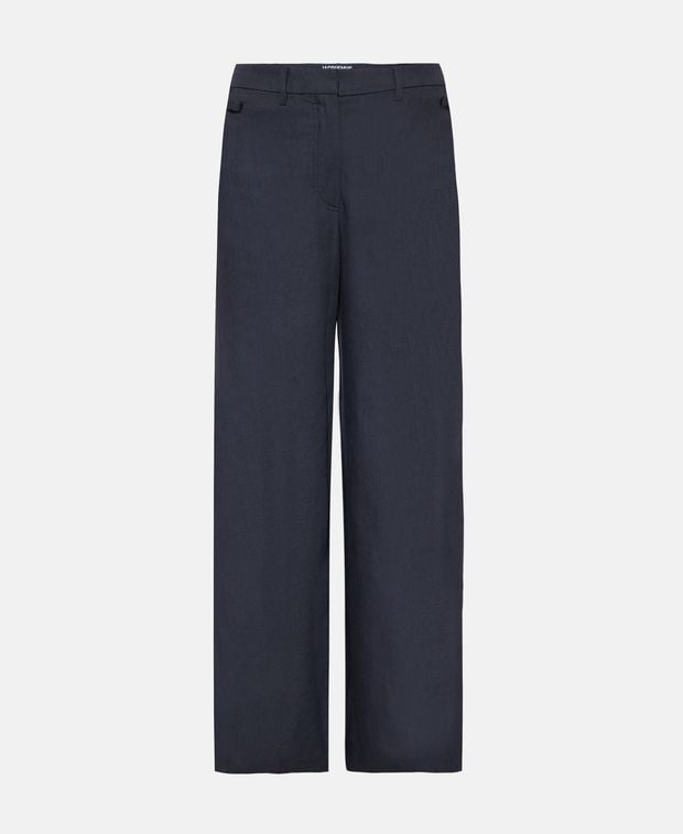 Jacquemus Linen-blend trousers Marino