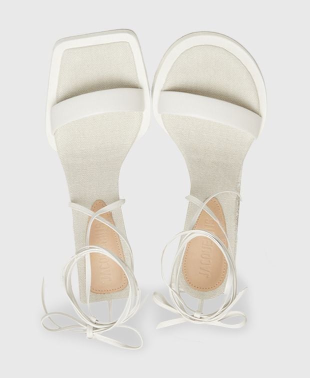 Jacquemus Sandals with calf lacing Les carre rond