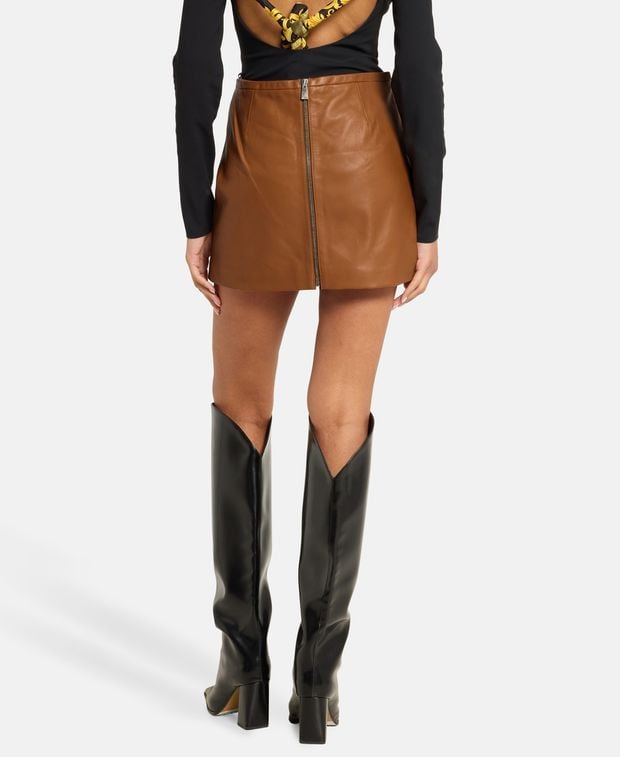 Versace Leather mini-skirt Plonge