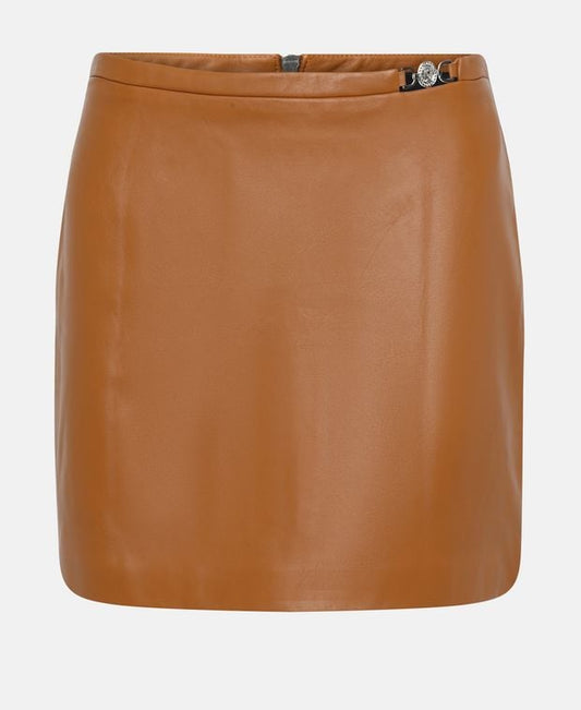 Versace Leather mini-skirt Plonge