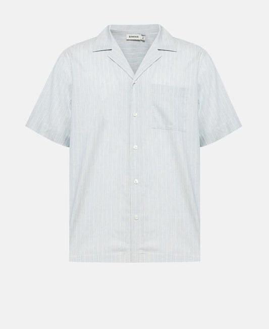 Simkhai Linen-blend short sleeved shirt