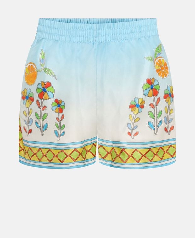 Casablanca Bermuda shorts silk shorts with drawstring