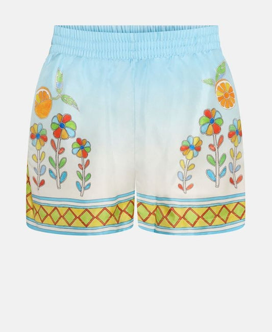 Casablanca Bermuda shorts silk shorts with drawstring