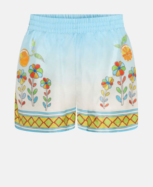 Casablanca Bermuda shorts silk shorts with drawstring