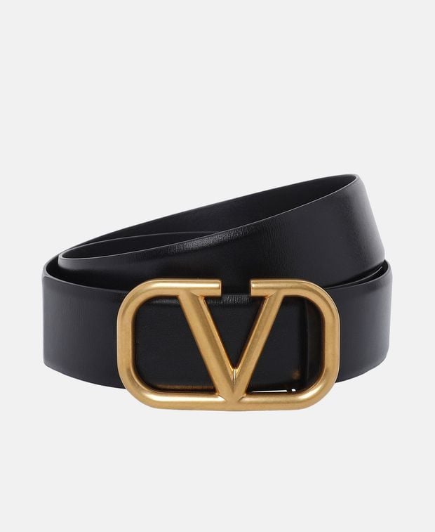 Valentino Garavani Leather belt VLogo Signature