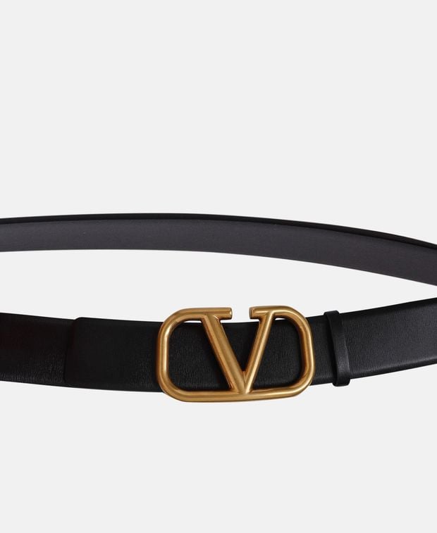 Valentino Garavani Leather belt VLogo Signature
