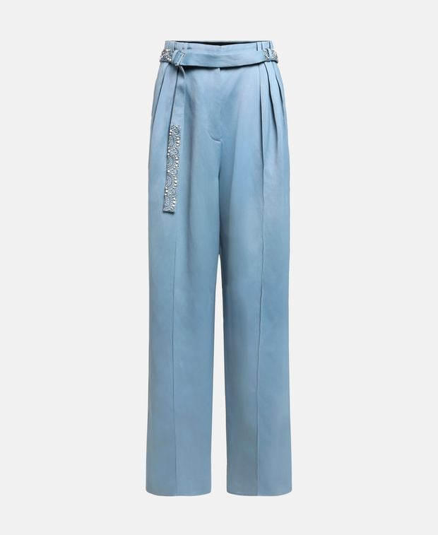 Lanvin Linen-blend trousers Lunar
