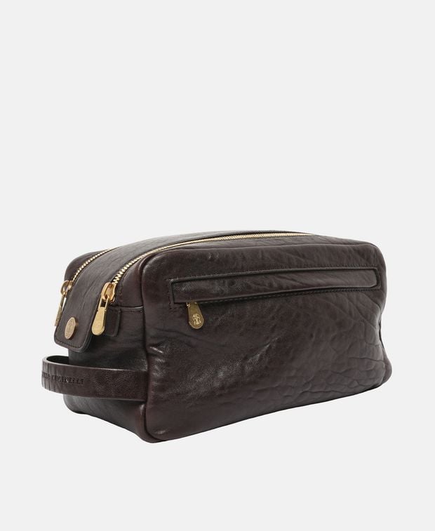 Brunello Cucinelli Leather wash bag