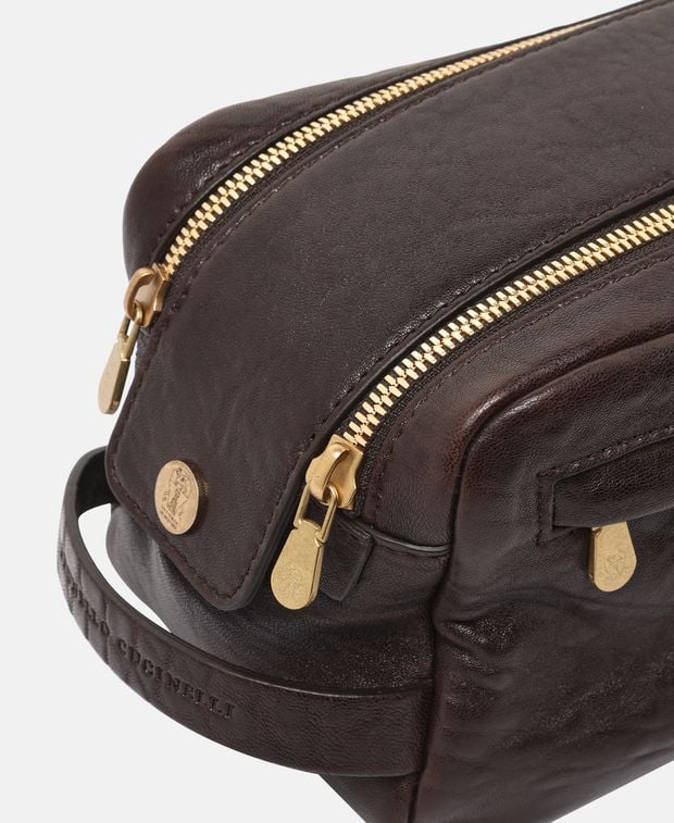 Brunello Cucinelli Leather wash bag