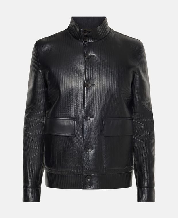Canali Leather-look jacket