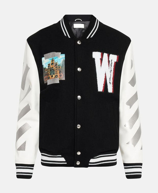 Off-White Wool-blend bomber jacket Soundsystem