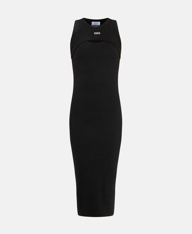 Off-White Ribbed dress