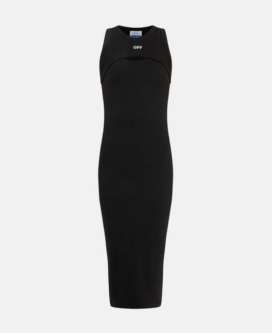 Off-White Ribbed dress