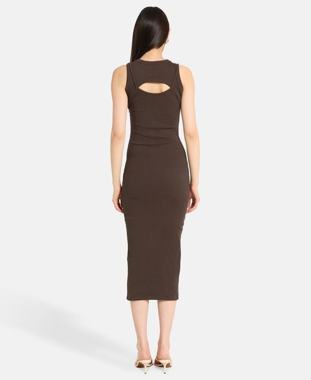 Off-White Ribbed dress