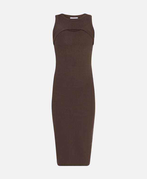 Off-White Ribbed dress