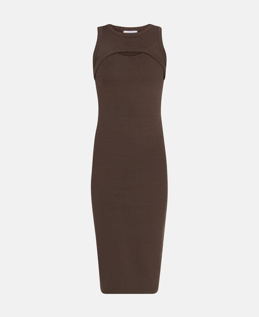 Off-White Ribbed dress