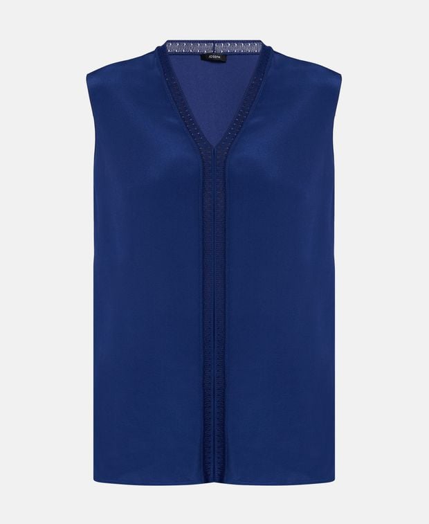 Joseph Sleeveless Silk Shirt Blouse