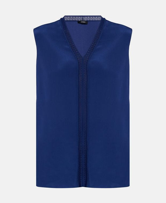 Joseph Sleeveless Silk Shirt Blouse
