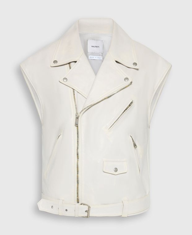 Halfboy Leather waistcoat Chiodo