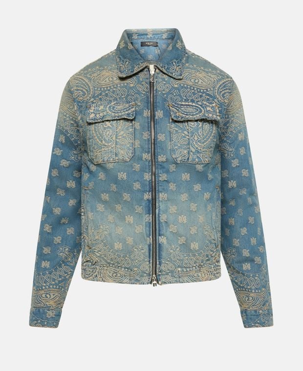 Amiri Denim jacket Bandana