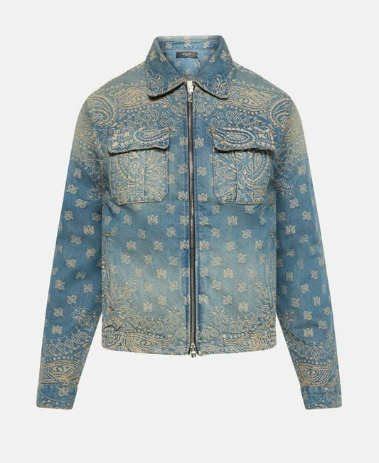 Amiri Denim jacket Bandana