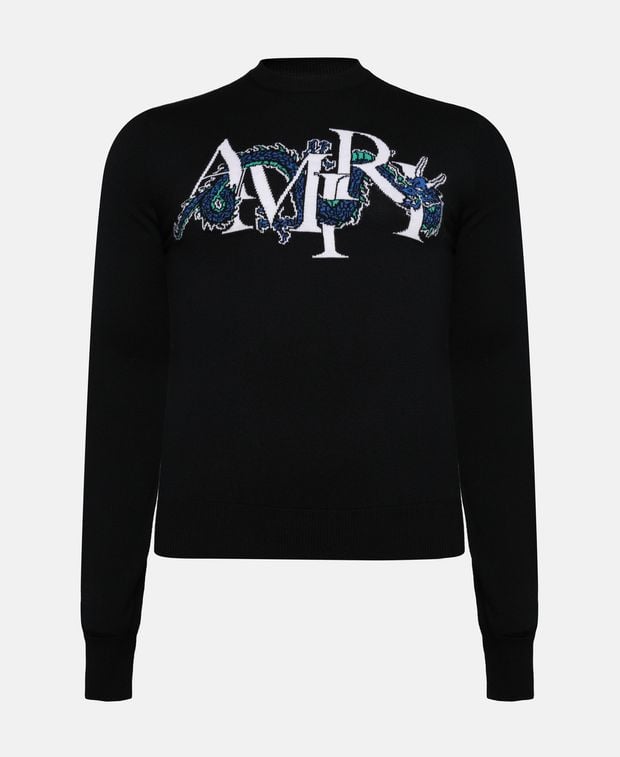 Amiri Wool-blend pullover Dragon