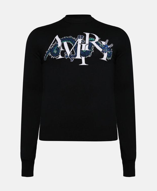 Amiri Wool-blend pullover Dragon