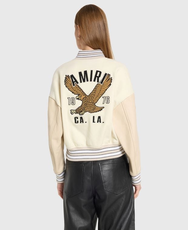 Amiri Wool-blend varsity jacket Eagle
