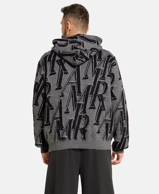 Amiri Wool-blend hooded pullover Repeat