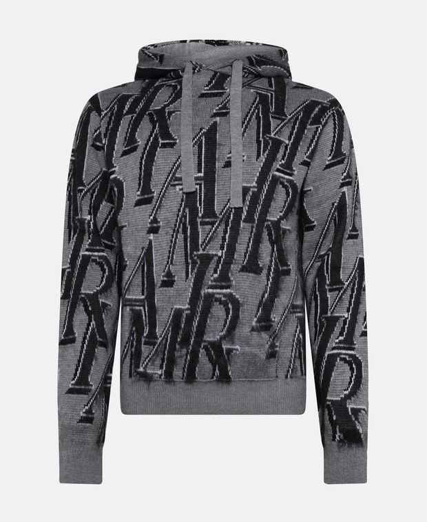 Amiri Wool-blend hooded pullover Repeat