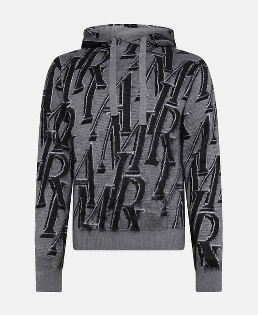 Amiri Wool-blend hooded pullover Repeat
