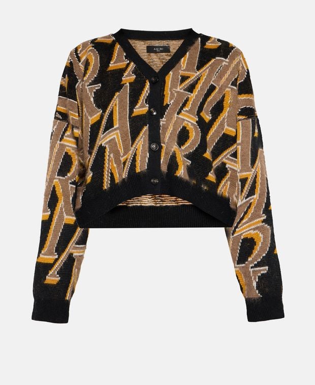 Amiri Wool-blend cardigan Repeat