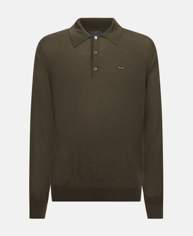 Prada Woolen long-sleeved polo