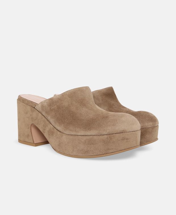 Gianvito Rossi Platform mules Velour