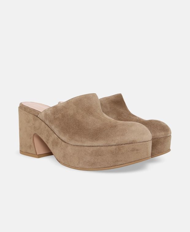 Gianvito Rossi Platform mules Velour
