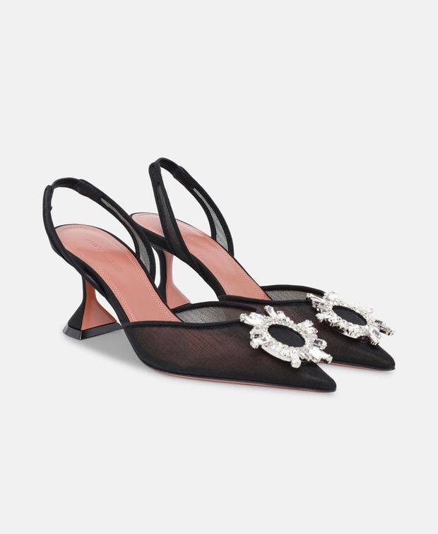 Amina Muaddi Slingback pumps Begum Mesh