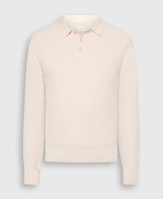 Aimé Leon Dore Woolen long-sleeved polo Pearl