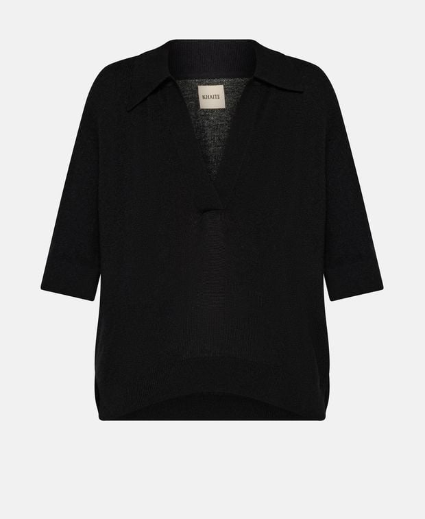 Khaite Cashmere short-sleeved pullover