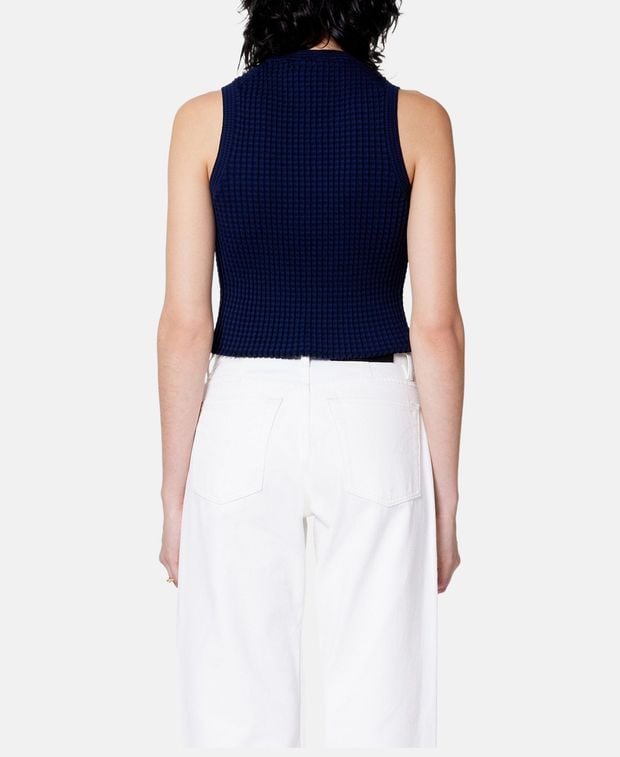 Ami Paris Wool-blend sleeveless pullover