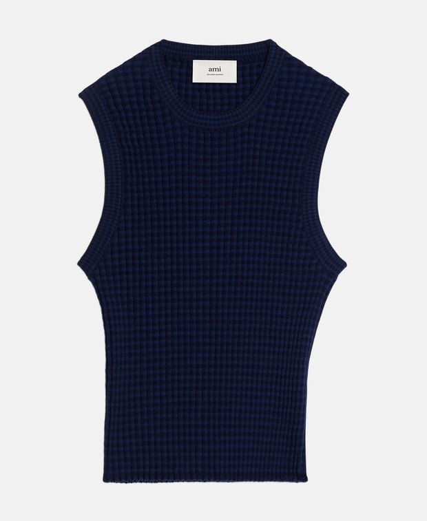 Ami Paris Wool-blend sleeveless pullover