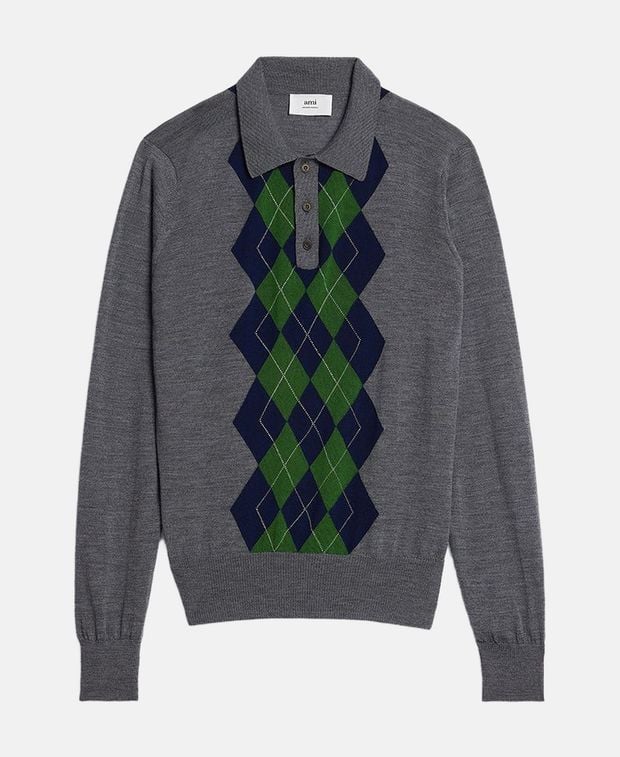 Ami Paris Woolen long-sleeved polo