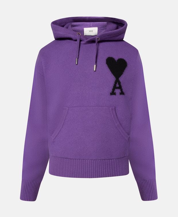 Ami Paris Wool hooded pullover