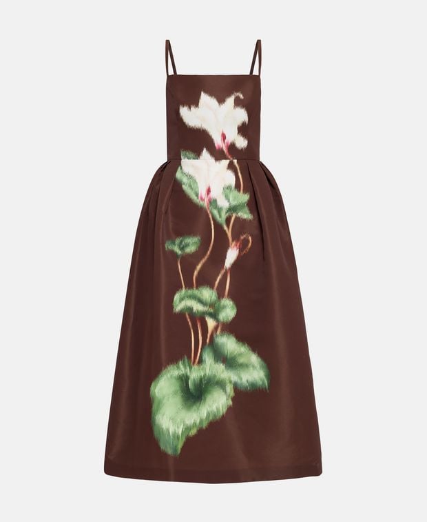 Oscar de la Renta Maxi-dress Cyclamen Faille